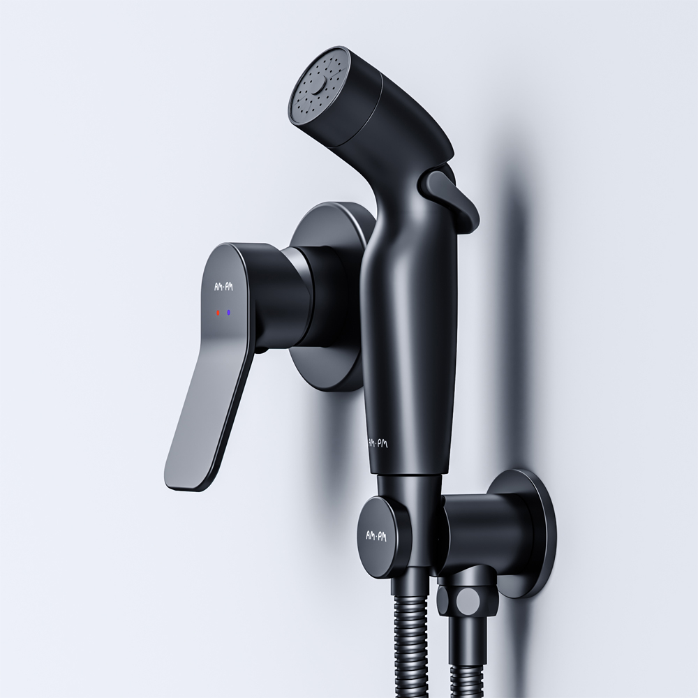 Гигиенический душ со смесителем Am.Pm X-Joy F40H85A22 черный, цвет черная - фото 5