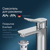 Смеситель Am.Pm X-Joy F85A82100 с донным клапаном, глянцевый хром