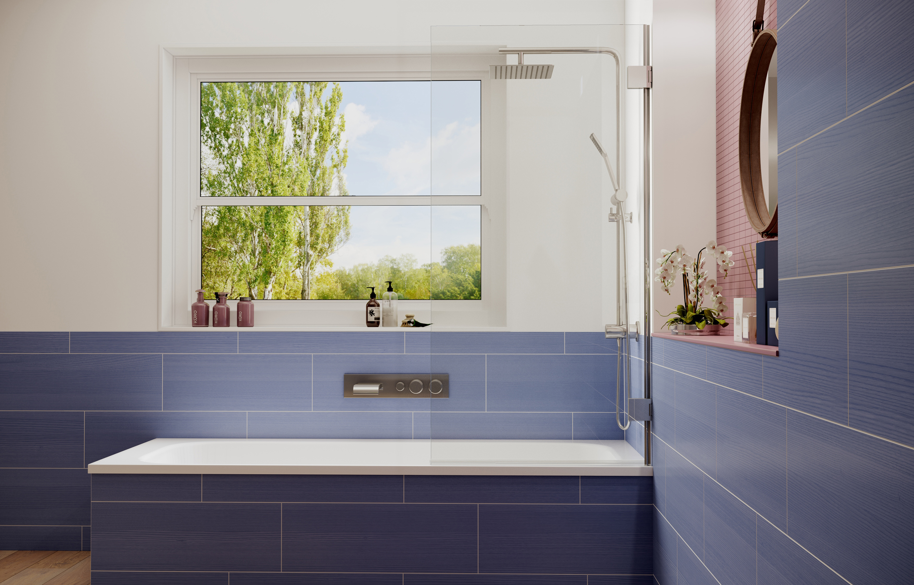 Шторка для ванны Ambassador Bath Screens 16041101 70x140 распашная, цвет хром - фото 1