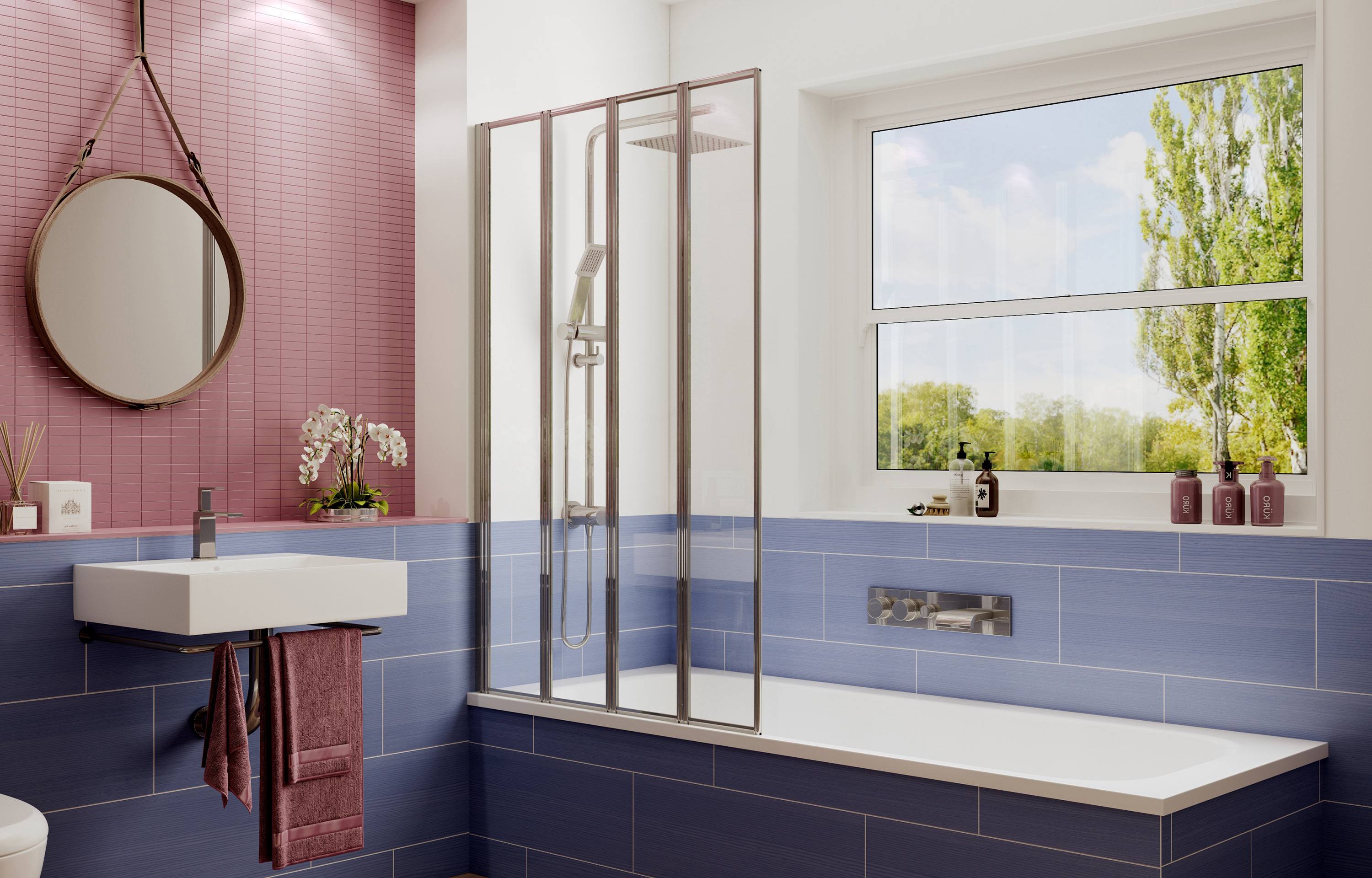 Шторка для ванны Ambassador Bath Screens 16041111L 100x140 складная, цвет хром - фото 3