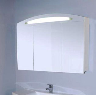 Зеркальный шкаф Aquanet Тренто 120 белый, цвет хром 00156488 - фото 1