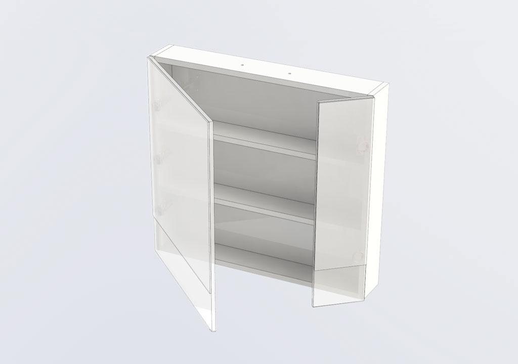 Зеркальный шкаф Aquanet Нота 75 белый, цвет хром 165130 - фото 4