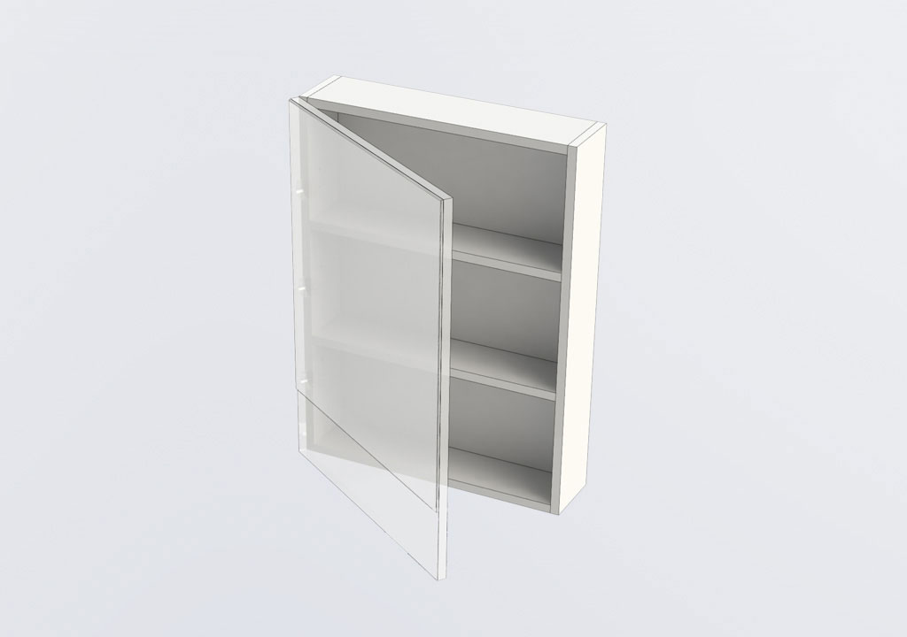 Зеркальный шкаф Aquanet Нота 58 белый 00165370, цвет хром - фото 4