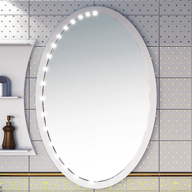 Зеркало Aquanet Опера L/R 70 белый, цвет хром 00169607+00169630 Опера L/R 70 белый - фото 2