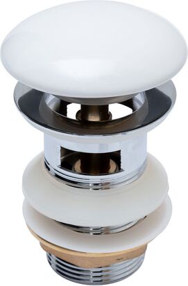 Донный клапан Aquanet 00333927 белый, с переливом