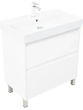 Тумба под раковину Aquanet Nova Lite 2.0 72 см 00346337 белый глянец, напольная