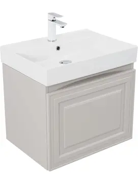 Гарнитур для ванной комнаты Aquanet Агата 60 см бежевая, подвесная