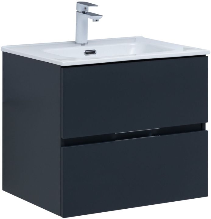Мебель для ванной Aquanet Алвита New 60 см  2 ящика, антрацит, цвет серый 277511 - фото 3