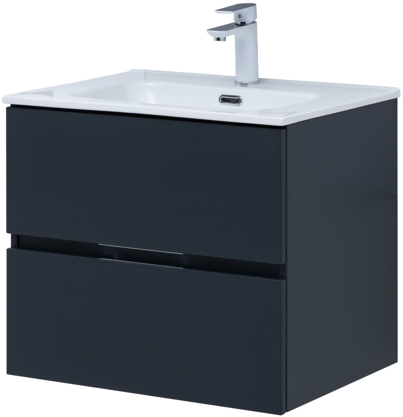 Мебель для ванной Aquanet Алвита New 60 см  2 ящика, антрацит, цвет серый 277511 - фото 6