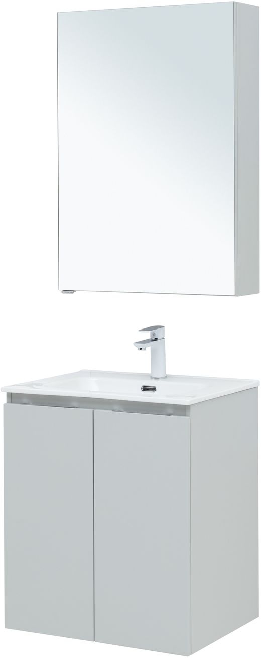 Мебель для ванной Aquanet Алвита New 60 см  2 дверцы, серый, цвет белый 277524 - фото 3