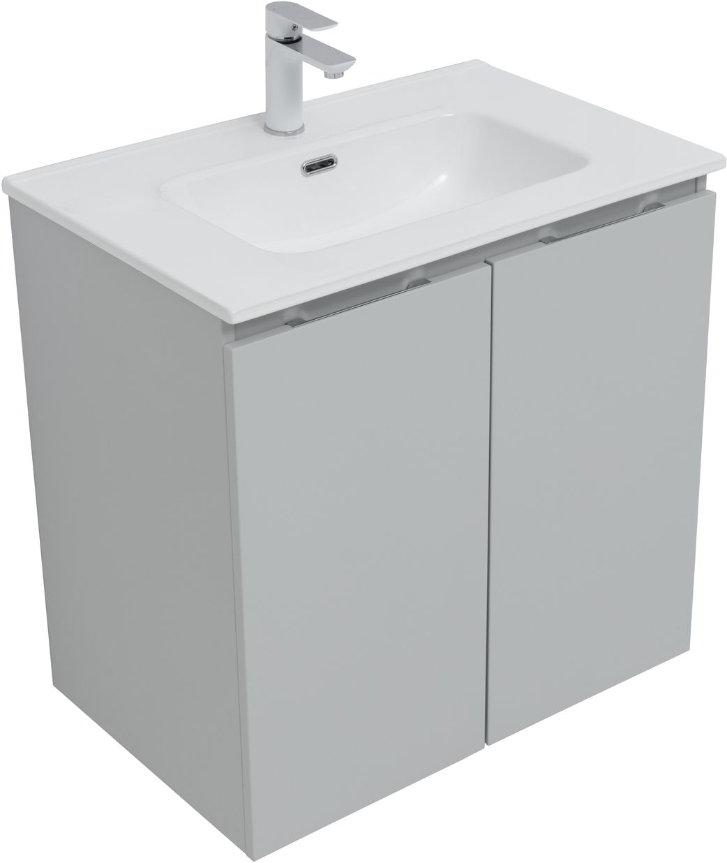 Мебель для ванной Aquanet Алвита new 70 см  2 дверцы, серый, цвет белый 303903 - фото 4