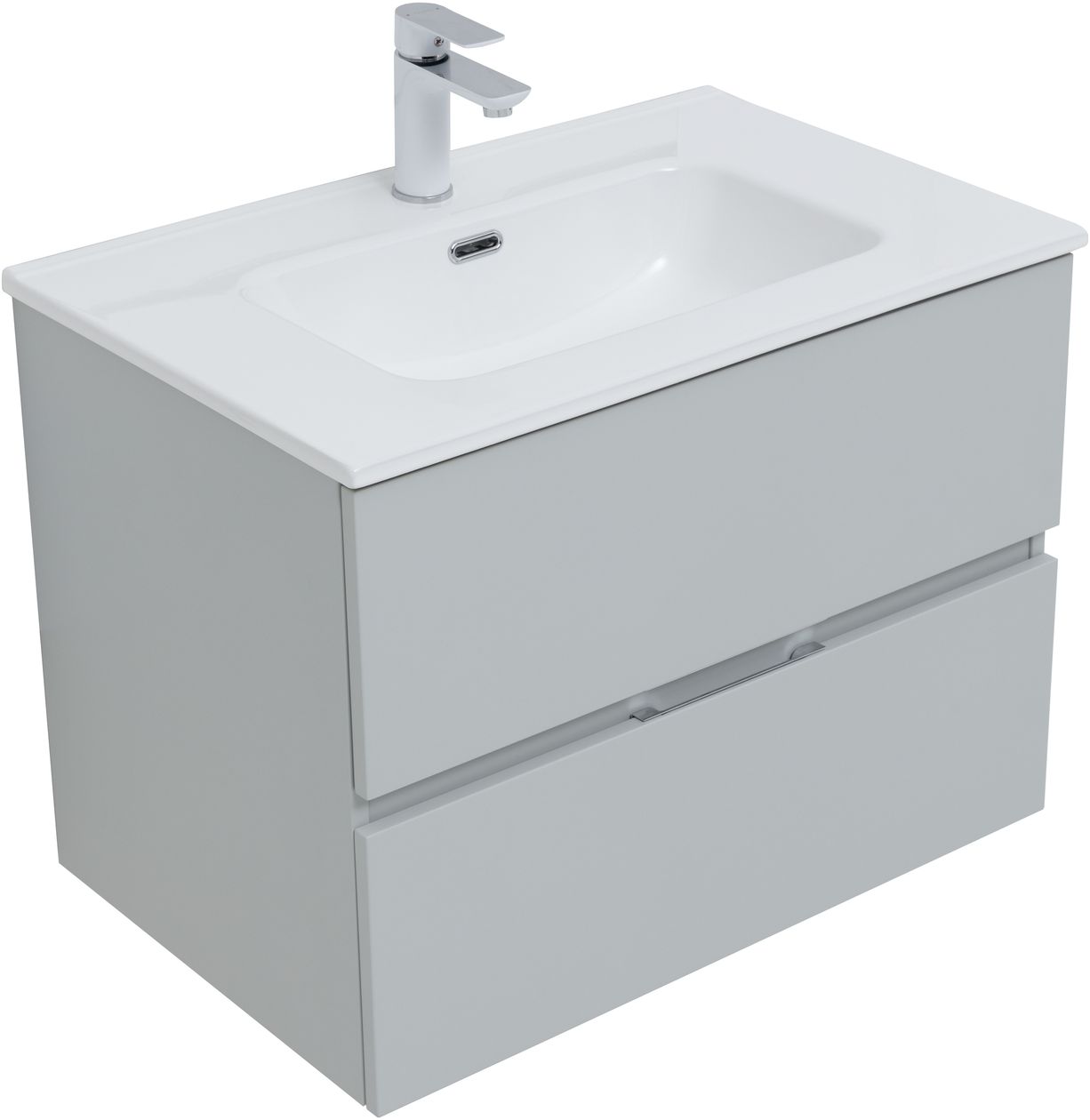 Мебель для ванной Aquanet Алвита New 70 см  2 ящика, серый, цвет белый 303907 - фото 2