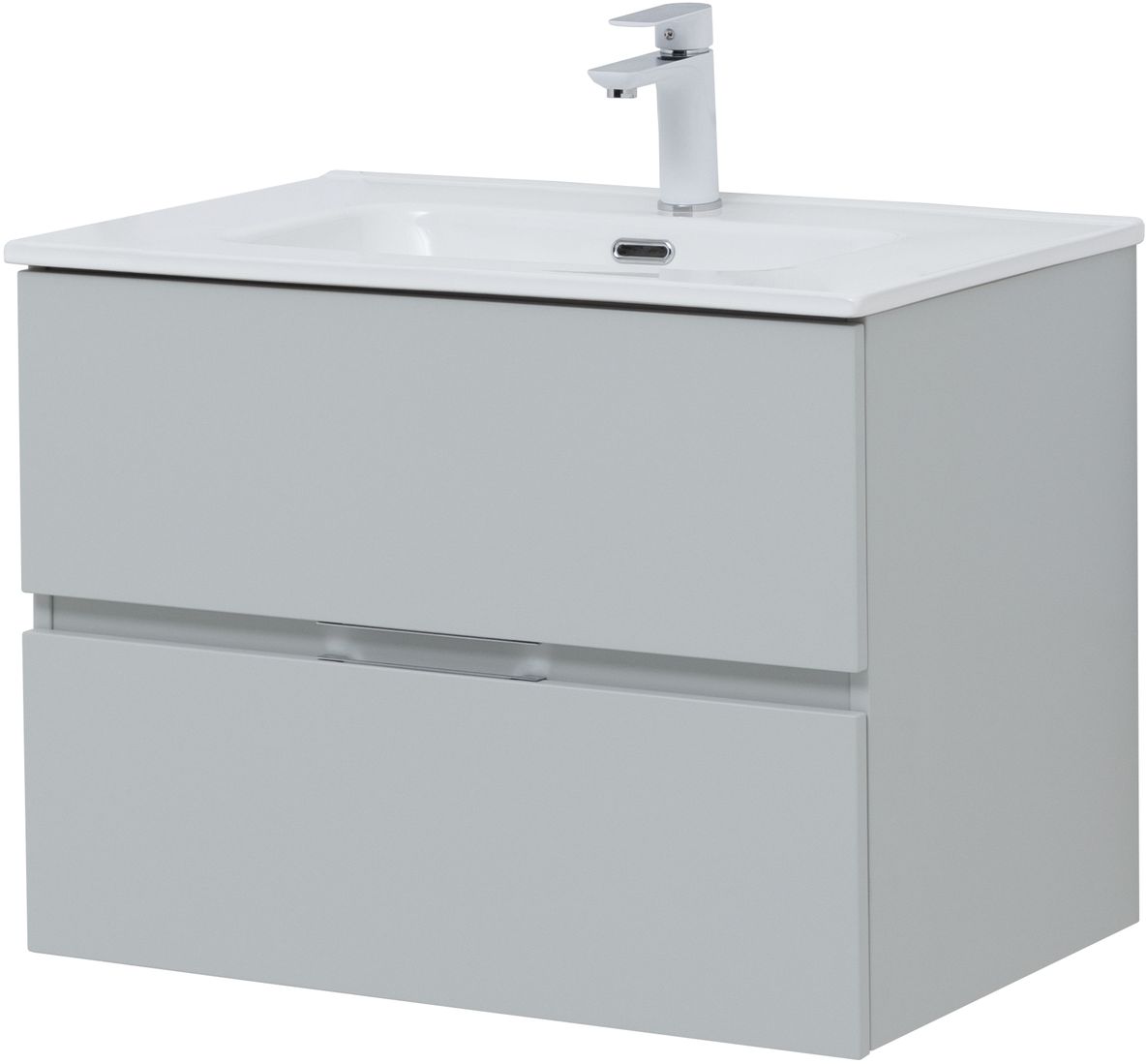 Мебель для ванной Aquanet Алвита New 70 см  2 ящика, серый, цвет белый 303907 - фото 7