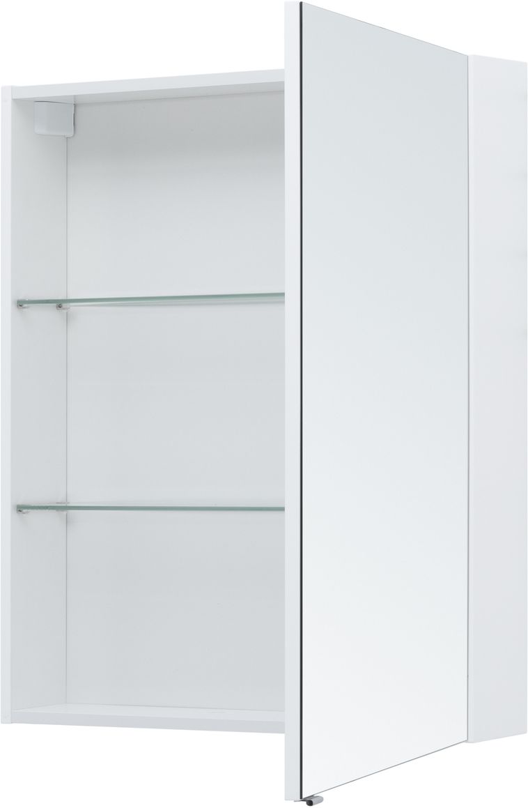 Зеркальный шкаф Aquanet Алвита New 70 см 303893 белый, цвет хром - фото 3