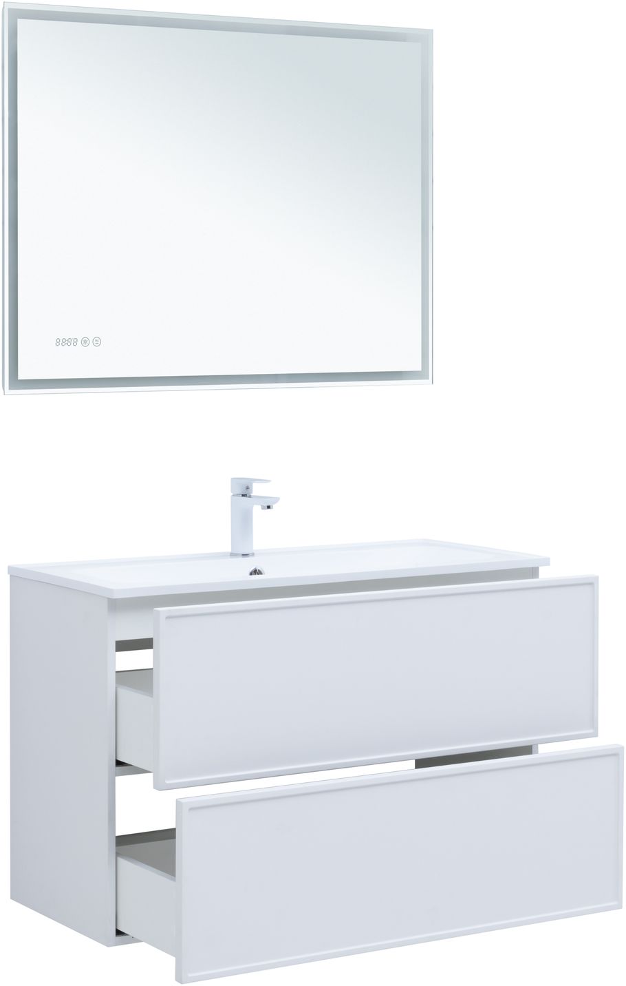 Мебель для ванной Aquanet Арт 100 см  белый матовый 313257 - фото 2