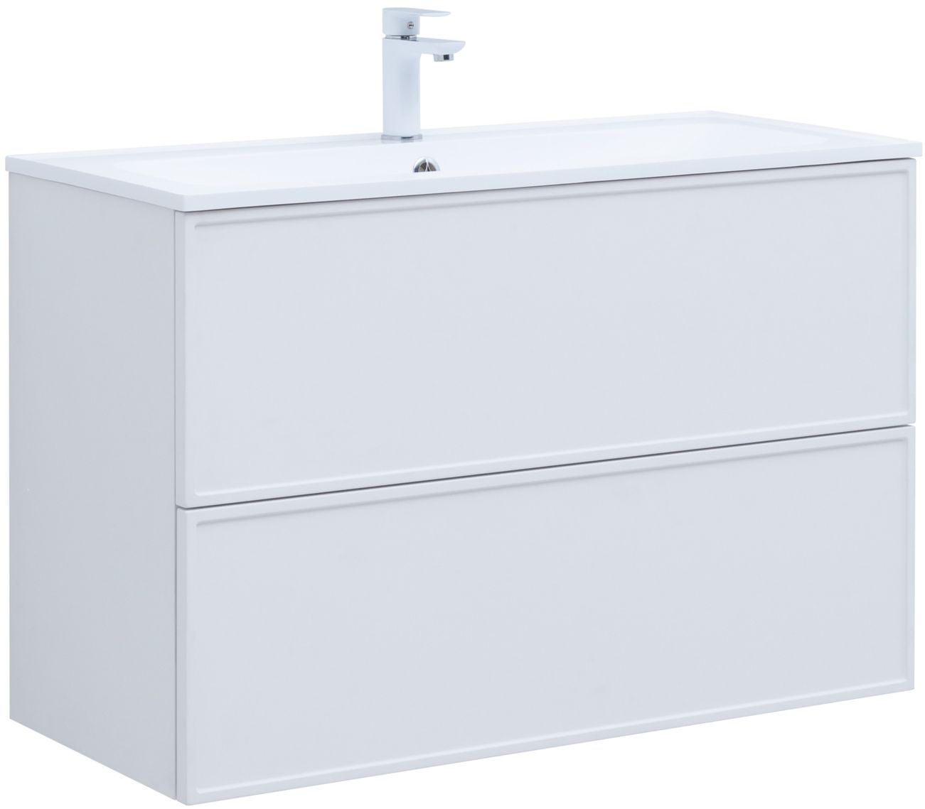 Мебель для ванной Aquanet Арт 100 см  белый матовый 313257 - фото 3