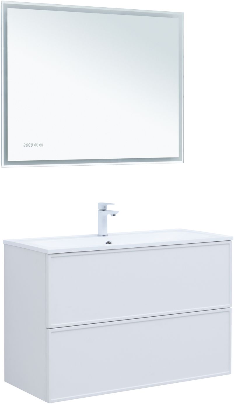 Мебель для ванной Aquanet Арт 100 см  белый матовый 313257 - фото 4