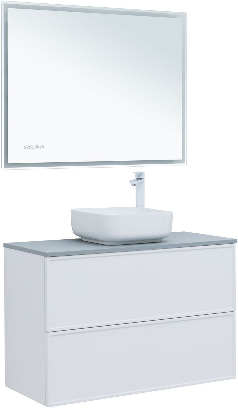 Мебель для ванной Aquanet Арт 100 см  белый матовый 313257 - фото 5