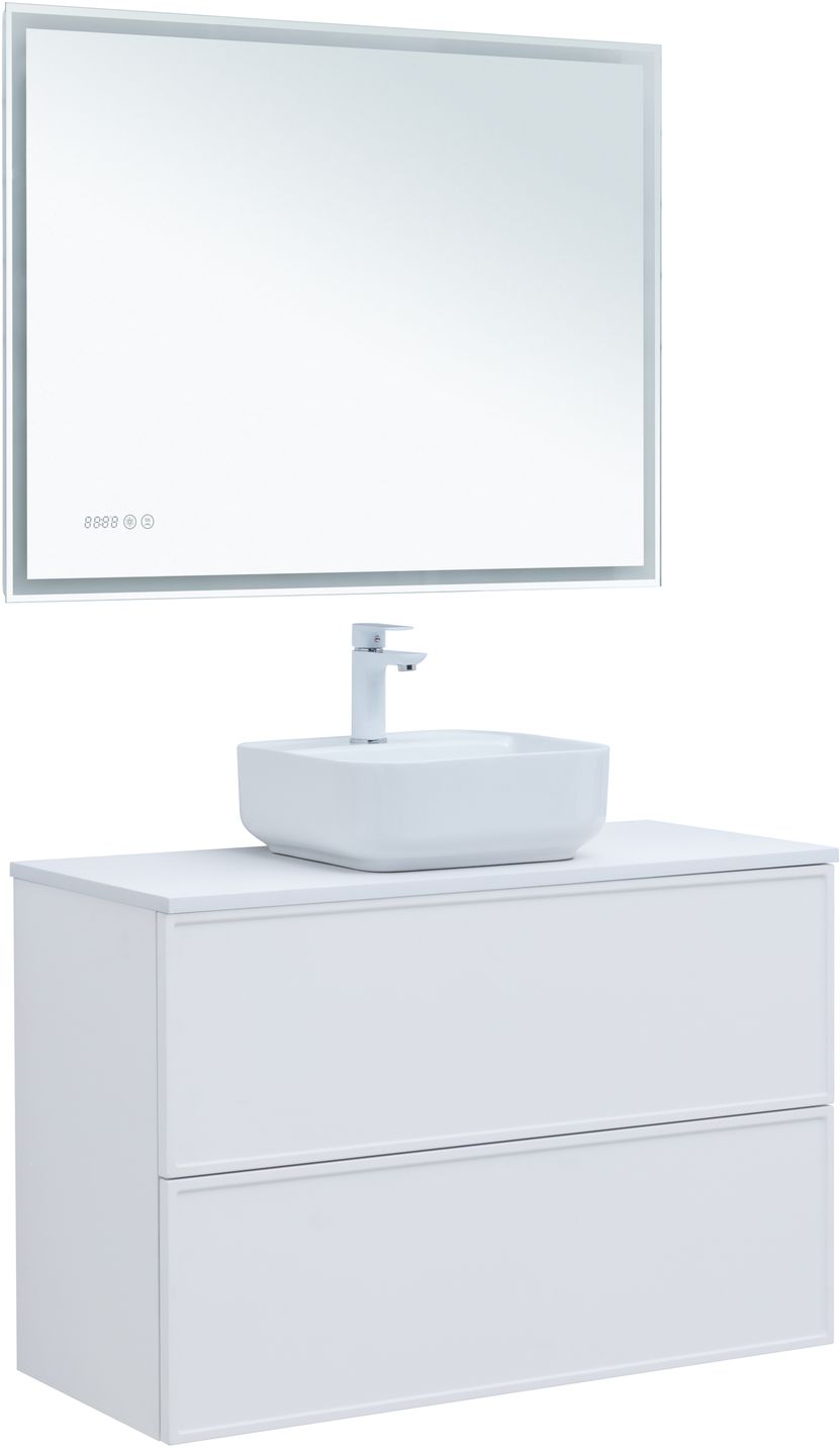 Мебель для ванной Aquanet Арт 100 см  белый матовый 313257 - фото 6
