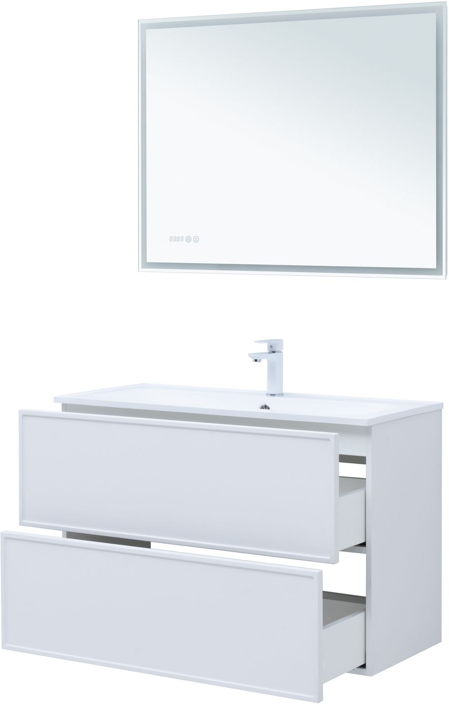 Мебель для ванной Aquanet Арт 100 см  белый матовый 313257 - фото 7