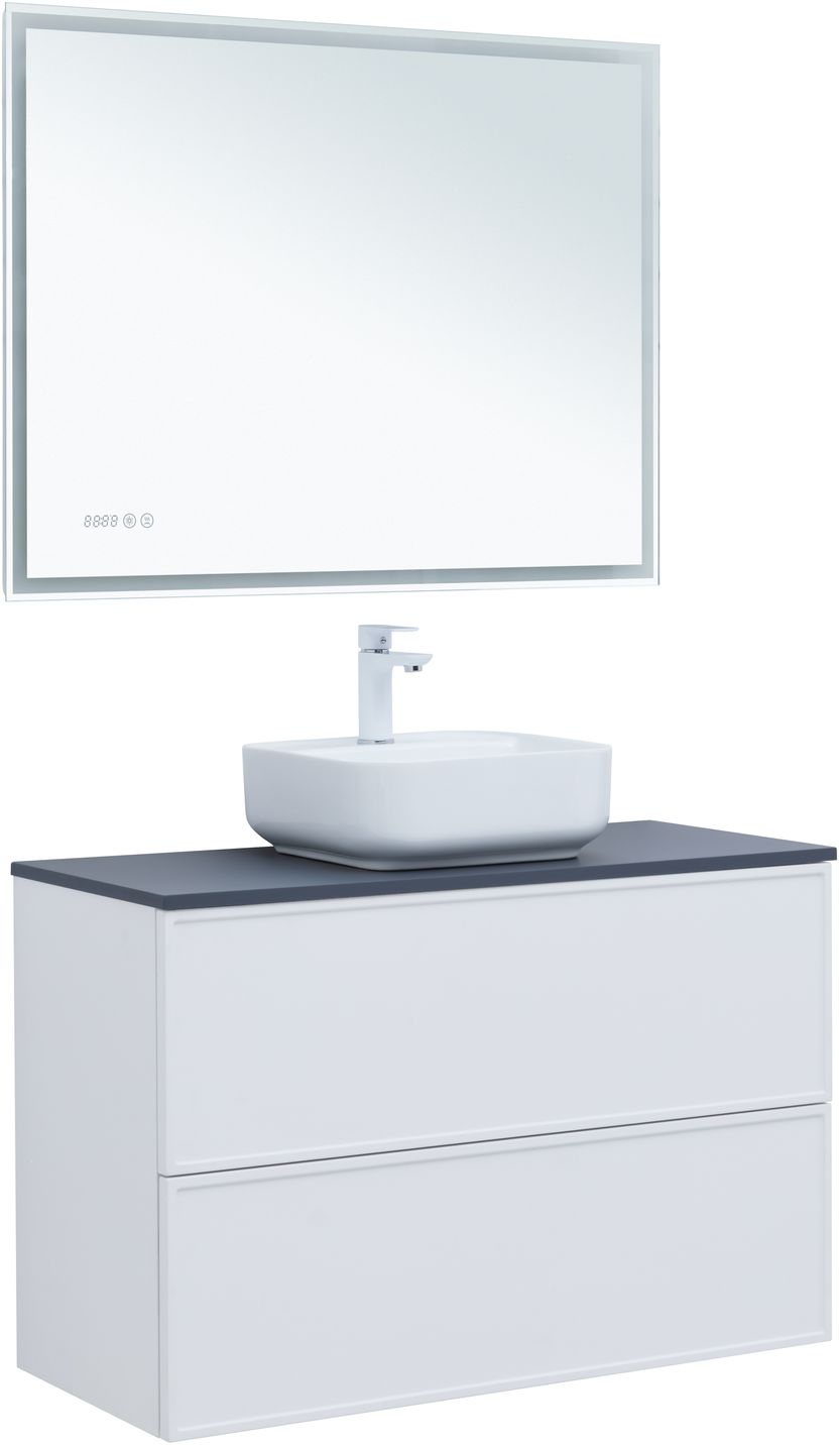 Мебель для ванной Aquanet Арт 100 см  белый матовый 313257 - фото 8