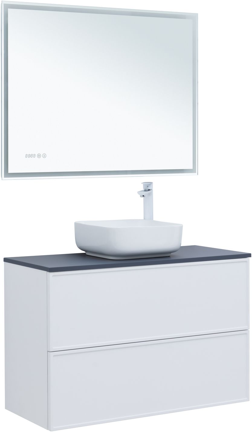 Мебель для ванной Aquanet Арт 100 см  белый матовый 313257 - фото 9