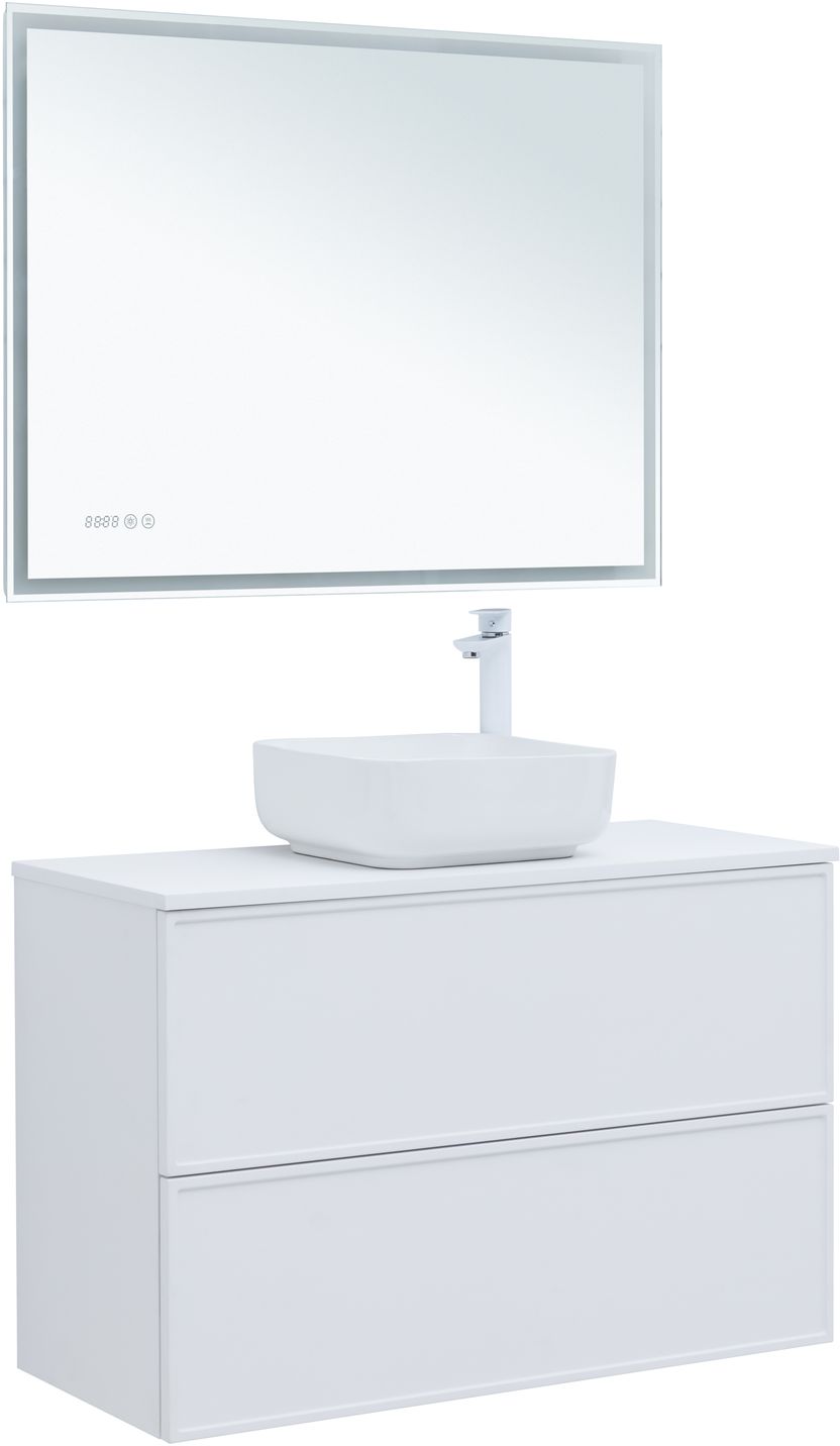 Мебель для ванной Aquanet Арт 100 см  белый матовый 313257 - фото 10