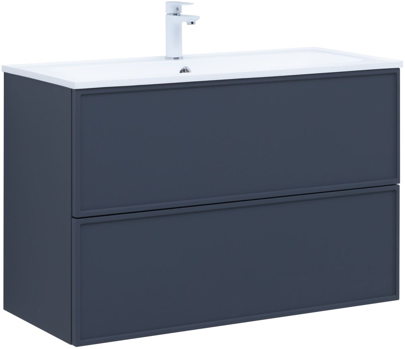 Мебель для ванной Aquanet Арт 100 см маренго, цвет синий 313267 - фото 4