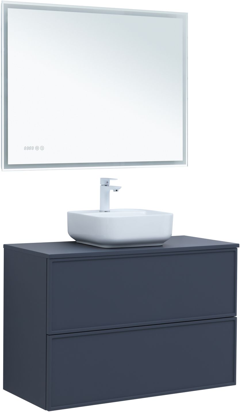 Мебель для ванной Aquanet Арт 100 см маренго, цвет синий 313267 - фото 6