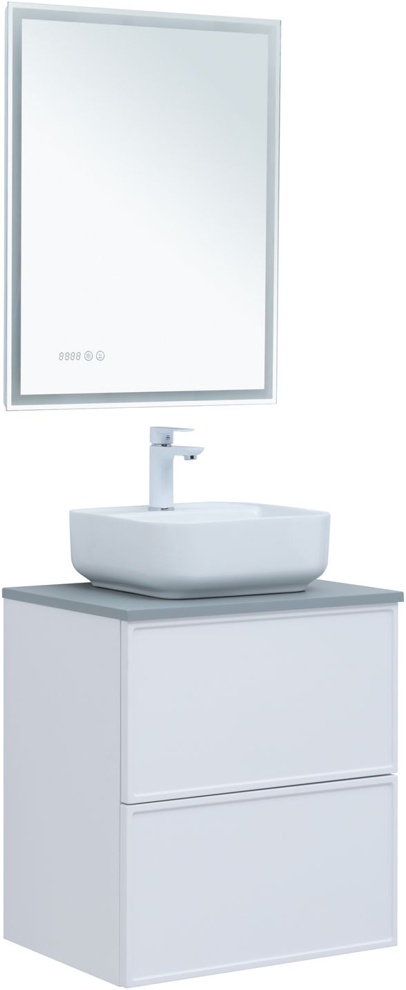 Мебель для ванной Aquanet Арт 60 см белый матовый 313254 - фото 2