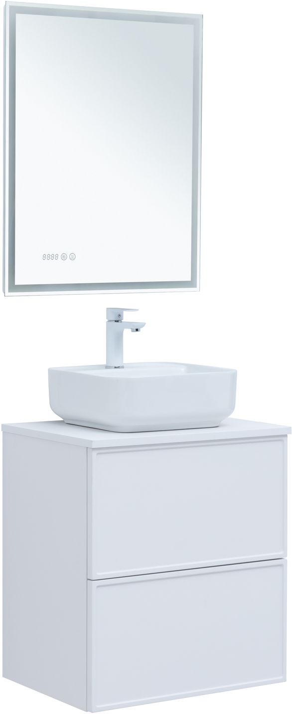 Мебель для ванной Aquanet Арт 60 см белый матовый 313254 - фото 3