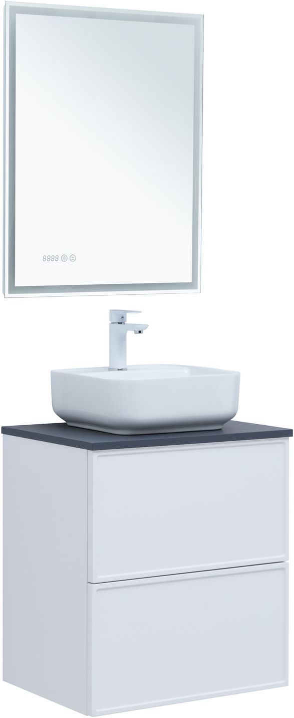 Мебель для ванной Aquanet Арт 60 см белый матовый 313254 - фото 4