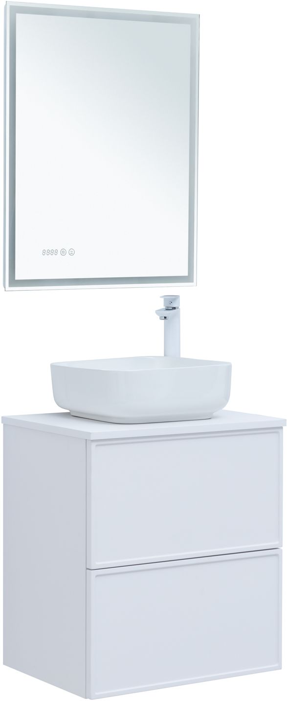 Мебель для ванной Aquanet Арт 60 см белый матовый 313254 - фото 5