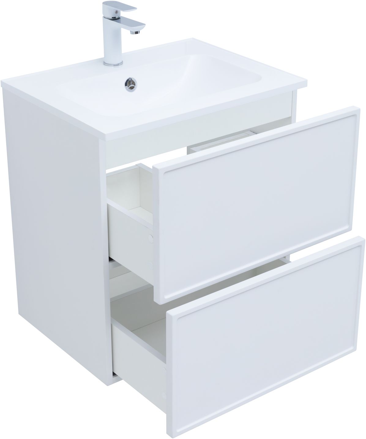 Мебель для ванной Aquanet Арт 60 см белый матовый 313254 - фото 6