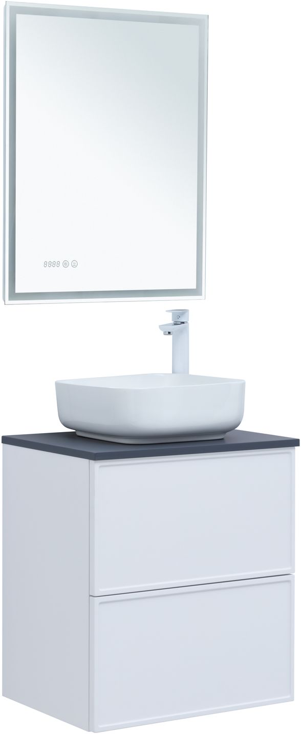 Мебель для ванной Aquanet Арт 60 см белый матовый 313254 - фото 8