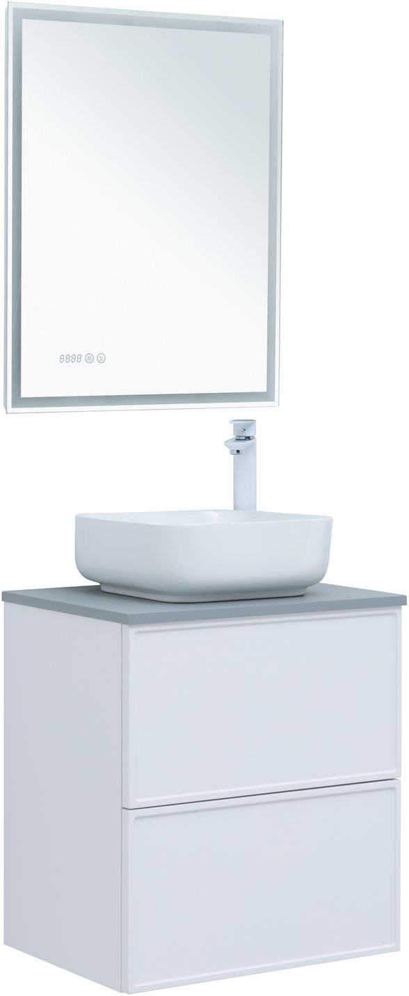 Мебель для ванной Aquanet Арт 60 см белый матовый 313254 - фото 9