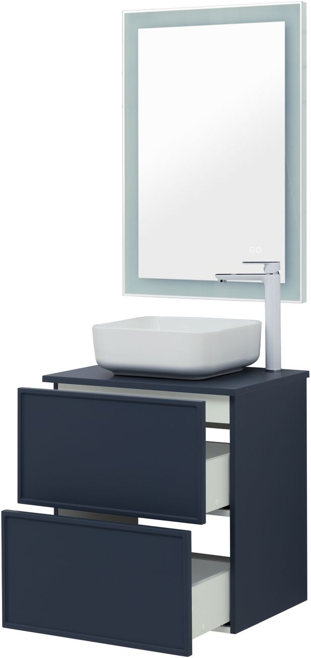 Мебель для ванной Aquanet Арт 60 см маренго, цвет синий 313264 - фото 4