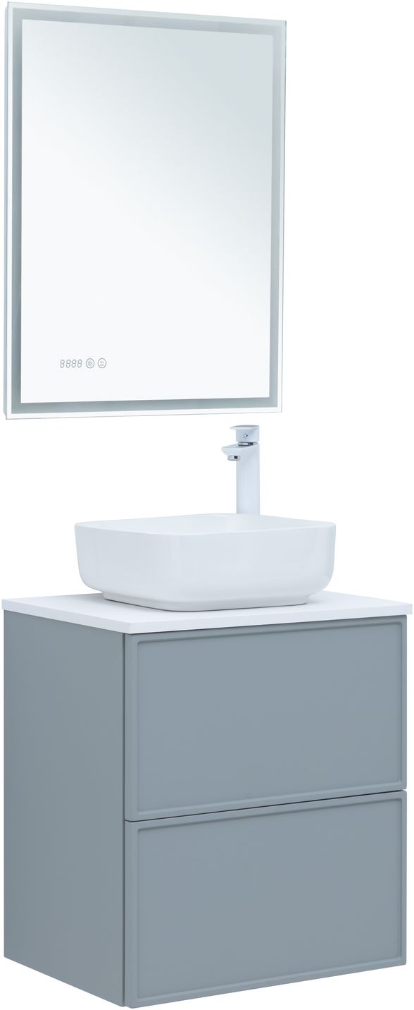 Мебель для ванной Aquanet Арт 60 см мисти грин, цвет серый 313274 - фото 4