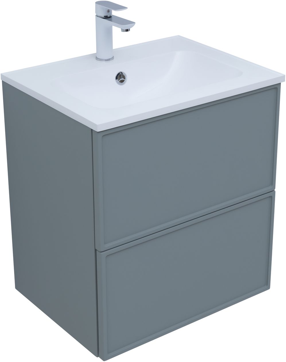 Мебель для ванной Aquanet Арт 60 см мисти грин, цвет серый 313274 - фото 5