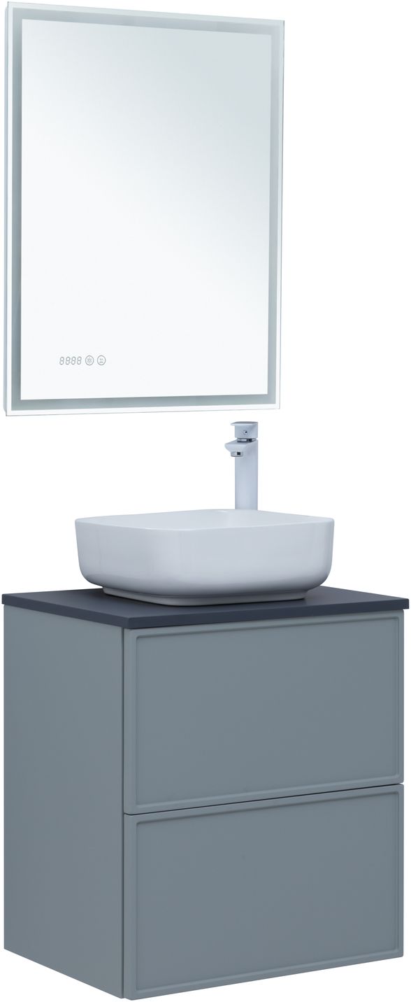 Мебель для ванной Aquanet Арт 60 см мисти грин, цвет серый 313274 - фото 7