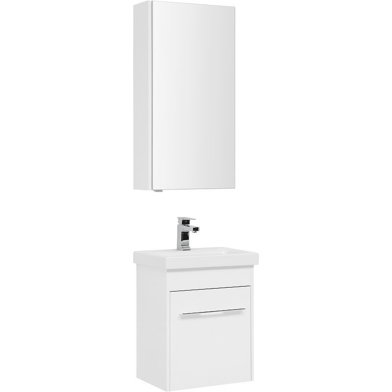 Мебель для ванной Aquanet Августа 50 см подвесная 2 ящика, белая, цвет белый 274015 - фото 2