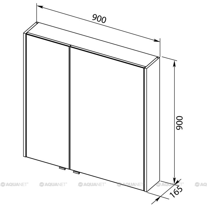 Зеркальный шкаф Aquanet Августа 90 дуб сонома 00210014, цвет бежевый - фото 5