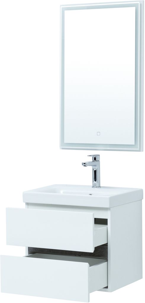Мебель для ванной Aquanet Беркли 50 см белый, дуб рошелье, цвет белый,  коричневый 254288 - фото 4