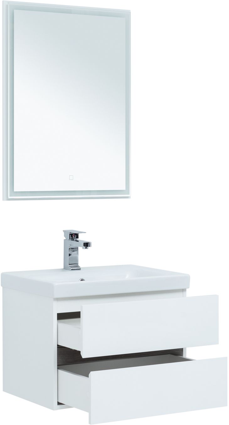 Мебель для ванной Aquanet Беркли 60 см белый, дуб рошелье, цвет белый,  коричневый 254289 - фото 2