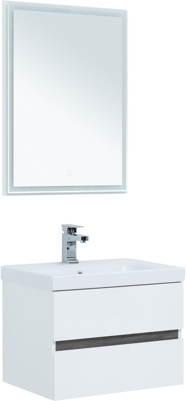 Мебель для ванной Aquanet Беркли 60 см белый, дуб рошелье, цвет белый,  коричневый 254289 - фото 4