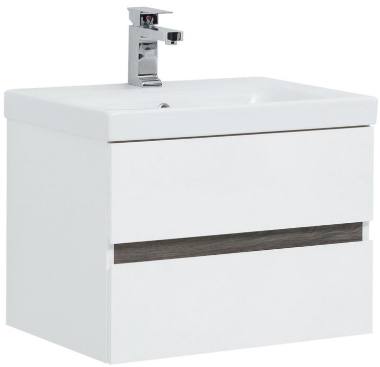 Мебель для ванной Aquanet Беркли 60 см белый, дуб рошелье, цвет белый,  коричневый 254289 - фото 5