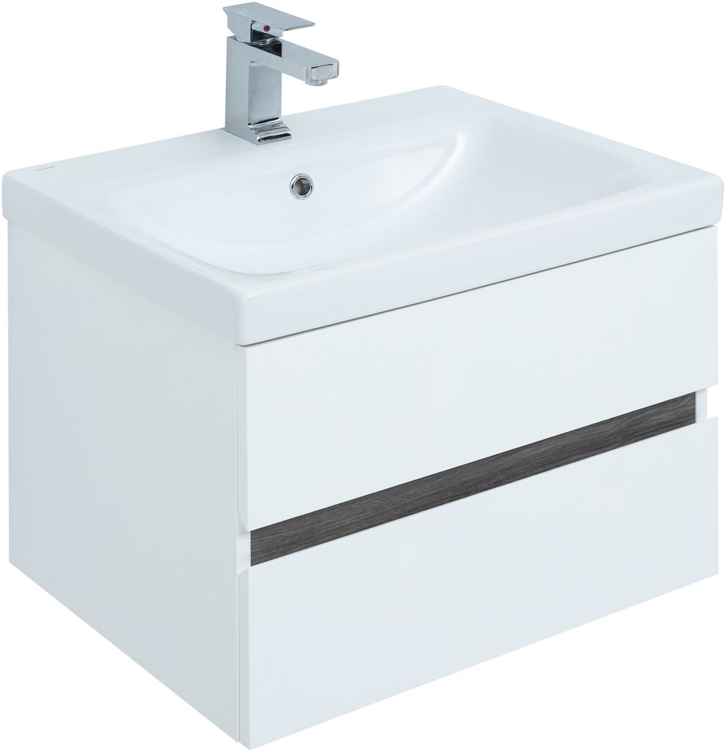 Мебель для ванной Aquanet Беркли 60 см белый, дуб рошелье, цвет белый,  коричневый 254289 - фото 9