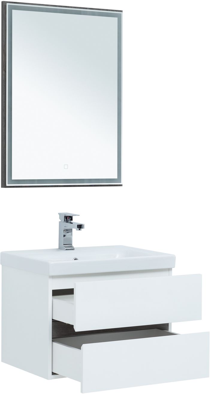 Мебель для ванной Aquanet Беркли 60 см белый, дуб рошелье, цвет белый,  коричневый 254289 - фото 10
