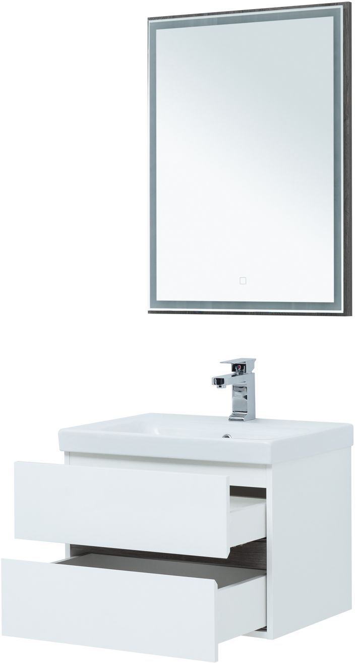 Мебель для ванной Aquanet Беркли 60 см белый, дуб рошелье, цвет белый,  коричневый 254289 - фото 13