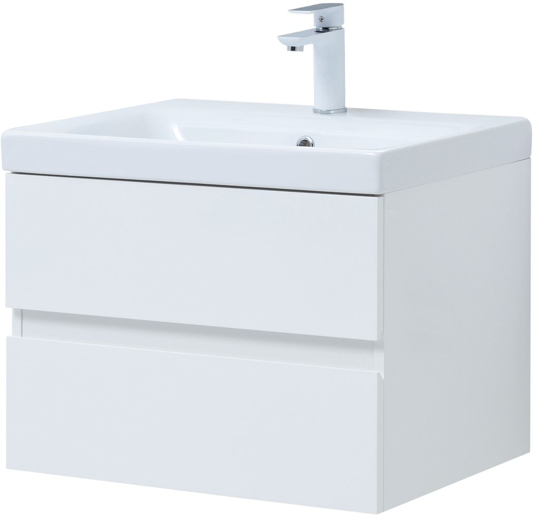 Мебель для ванной Aquanet Беркли 60 см белый глянец (2 ящика) 302349 Беркли 60 см белый глянец (2 ящика) - фото 6